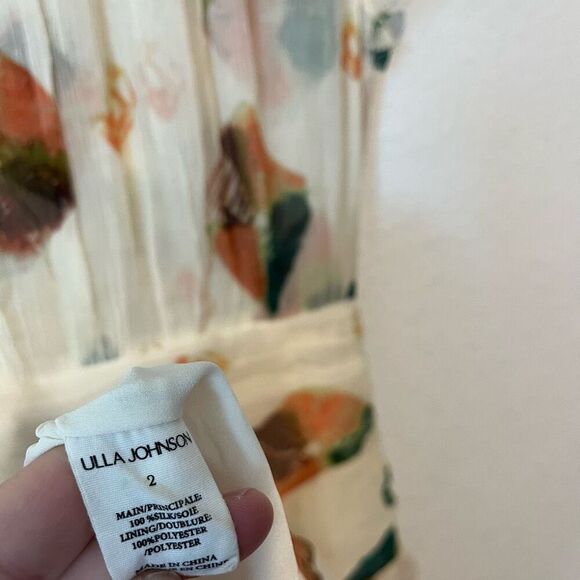 Ulla Johnson Ivory Aubora Zina Crinkle Chiffon Ruffle Mini Dress Women's Size 2 - Picture 10 of 10